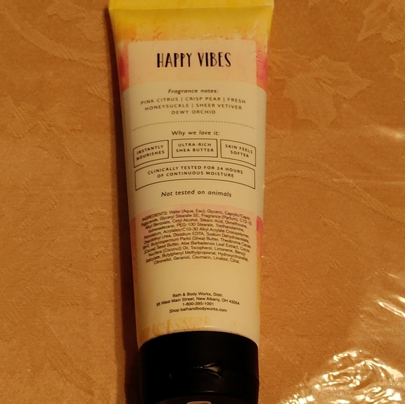 Bath & Body Works Happy Vibes Ultra Shea Body Cream 8 oz Retired (opened) - Picture 5 of 6